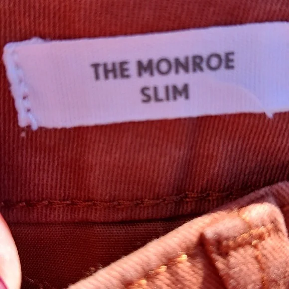 LOFT NWT The Monroe Slim Pants In Rust, 97% Cotton, Size 8 - Picture 4 of 8